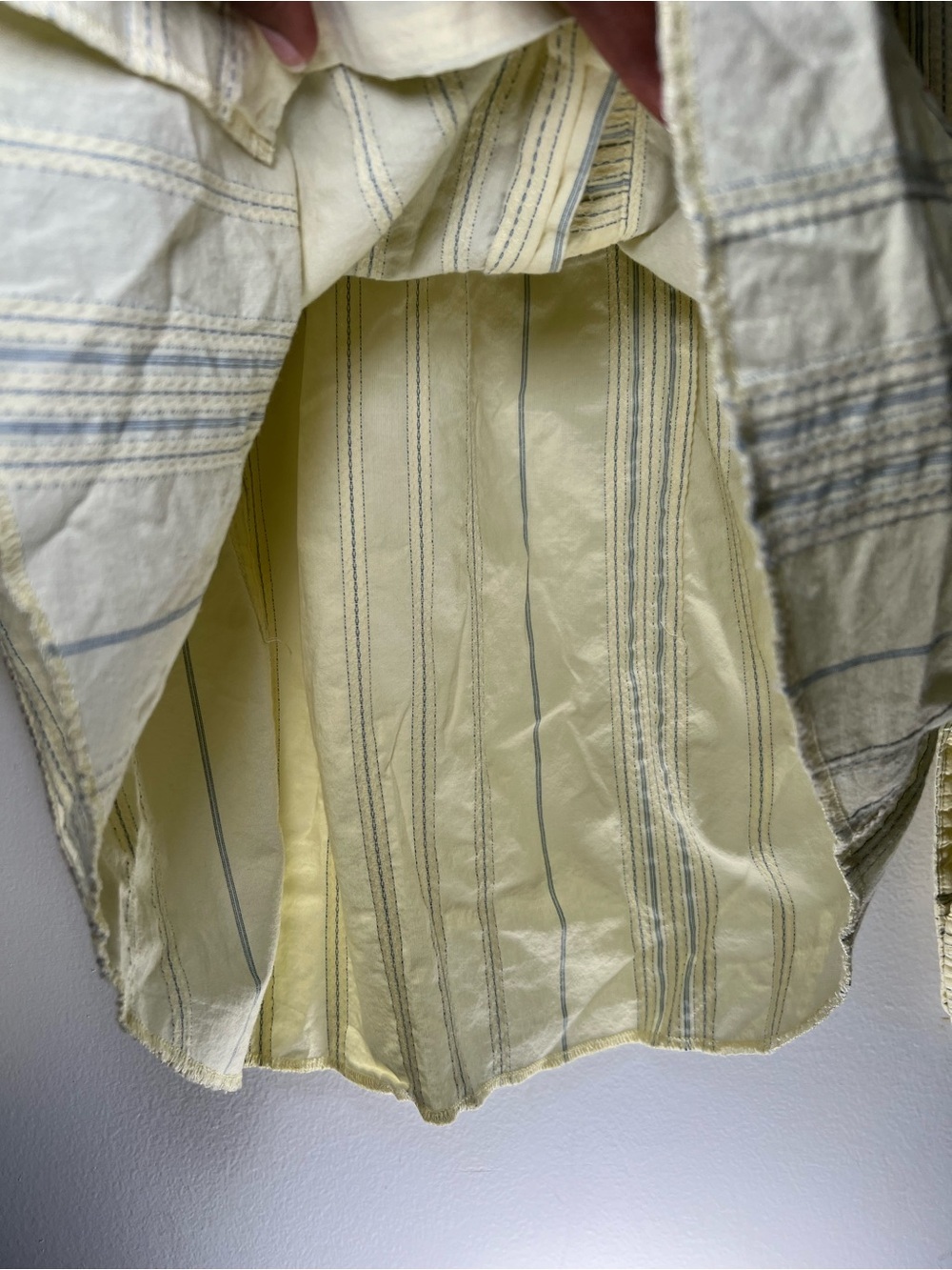Diesel Space Research Center Yellow Striped Snap Button Shirt XL Y2K Utility - Picture 9 of 15